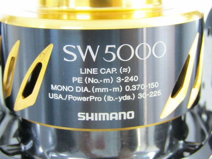 Shimano 13 STELLA SW5000HG Spinning Reel Gear Ratio 5.7:1 435g F/S from Japan