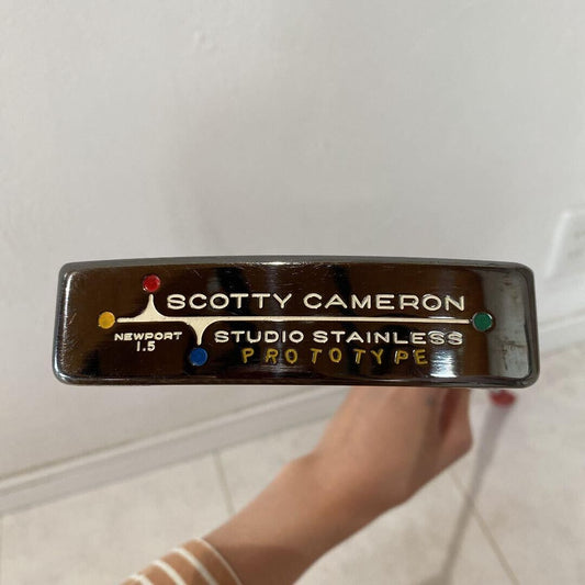 Scotty Cameron Studio Stainless Newport 1.5 Prototype Putter 34" Grips Baby T