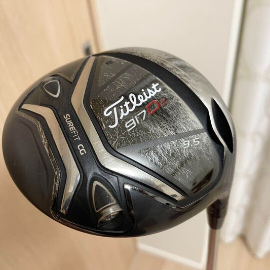Titleist 917D2 9.5degree Driver Head Only w/Wrench & Wrench Case F/S from Japan