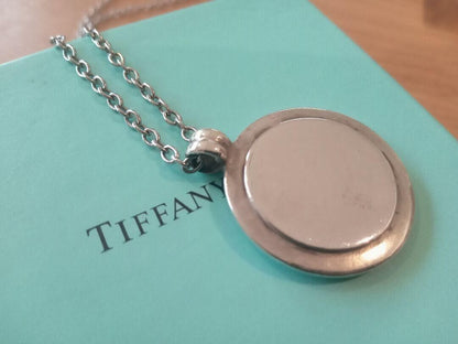 Tiffany & Co Saint Christopher Coin Necklace Silver 925  18K Gold Pendant Jewely