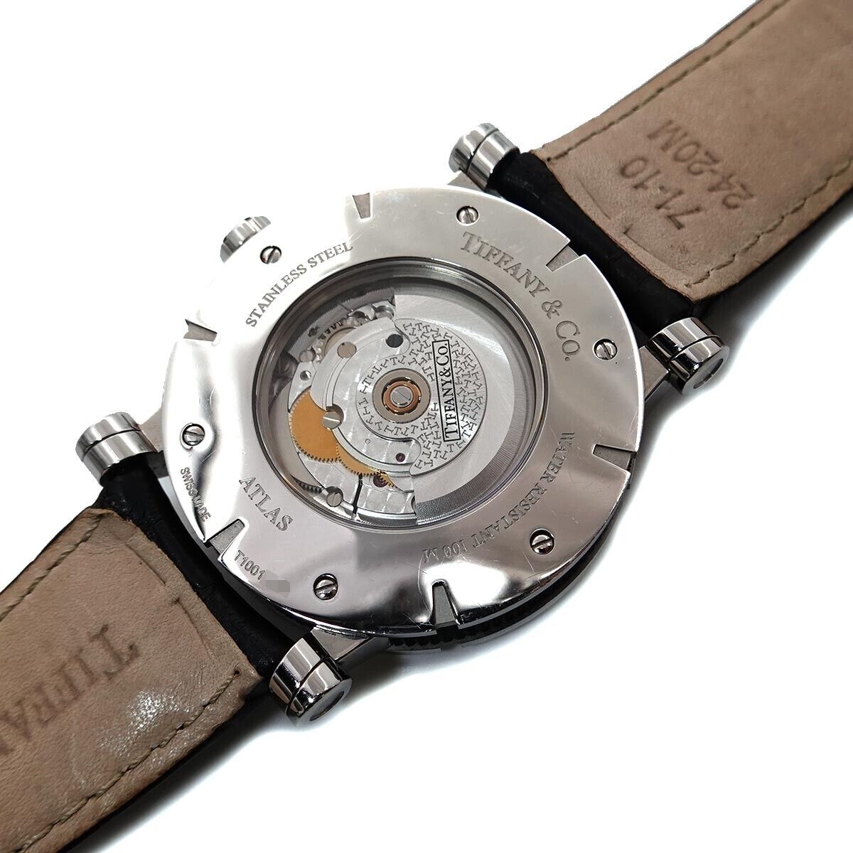TIFFANY&Co. Atlas Gent Z1000 70 12A21A71A Men's Watch Date Silver Dial Skelton