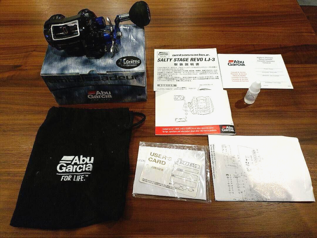 Abu Garcia Baitcast Reel SALTY STAGE REVO LJ-3 Left Handle Gear 7.1:1 F/S Japan