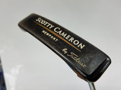 Scotty Cameron NEWPORT Gun Blue 1995 Putter 35" Micro Step w/ Cover from Japan