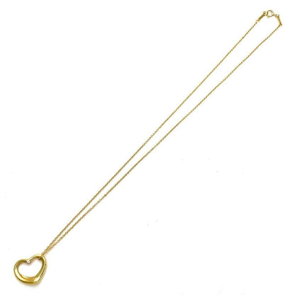 Tiffany & Co. Necklace Elsa Peretti Open Heart 18k Gold 750 Diamond Pendant K18