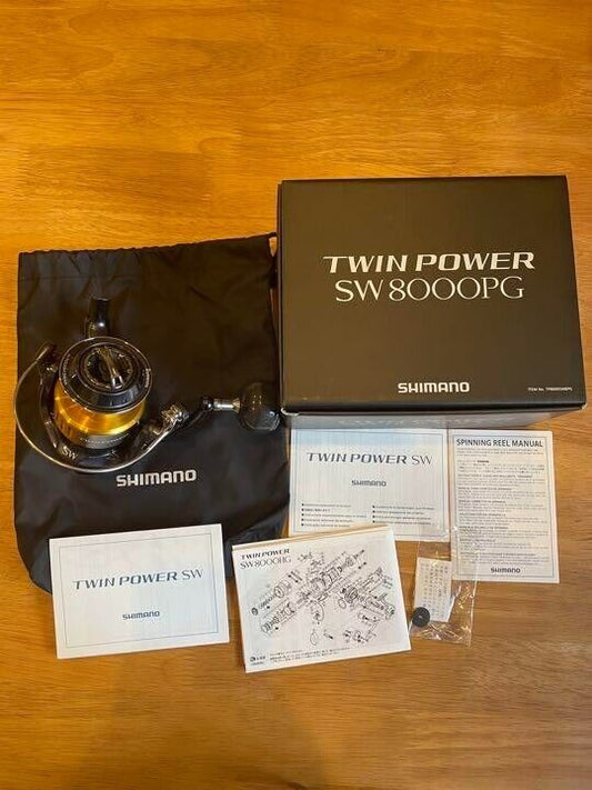 Shimano 21 TWIN POWER SW 8000PG Spinning Reel Gear Ratio 4.9:1 F/S from Japan